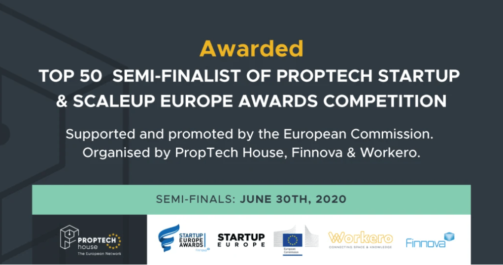 Sverige i topp när de 50 främsta bolagen presenteras till ”Proptech Startups & Scale-up Europe Awards 2020”