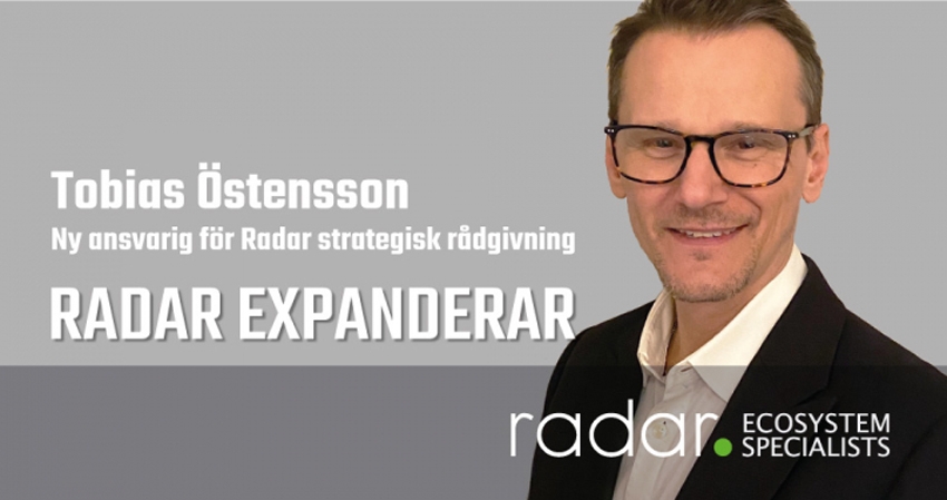 Radar Expanderar – Tobias Östensson ny ansvarig för rådgivningsverksamheten