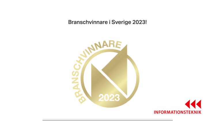 "Branschvinnare i Sverige 2023!"