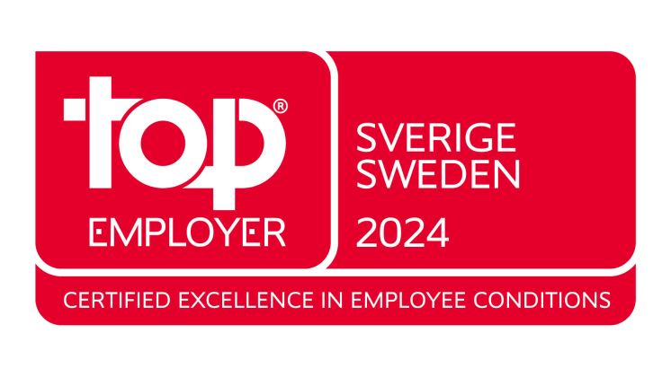 TCS Sverige har för elfte året i rad utsetts till Top Employer 2024 av Top Employers Institute