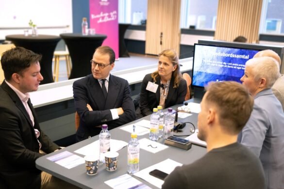 H.K.H. Prins Daniel besökte Högskolan Dalarna för entreprenörskapssamtal